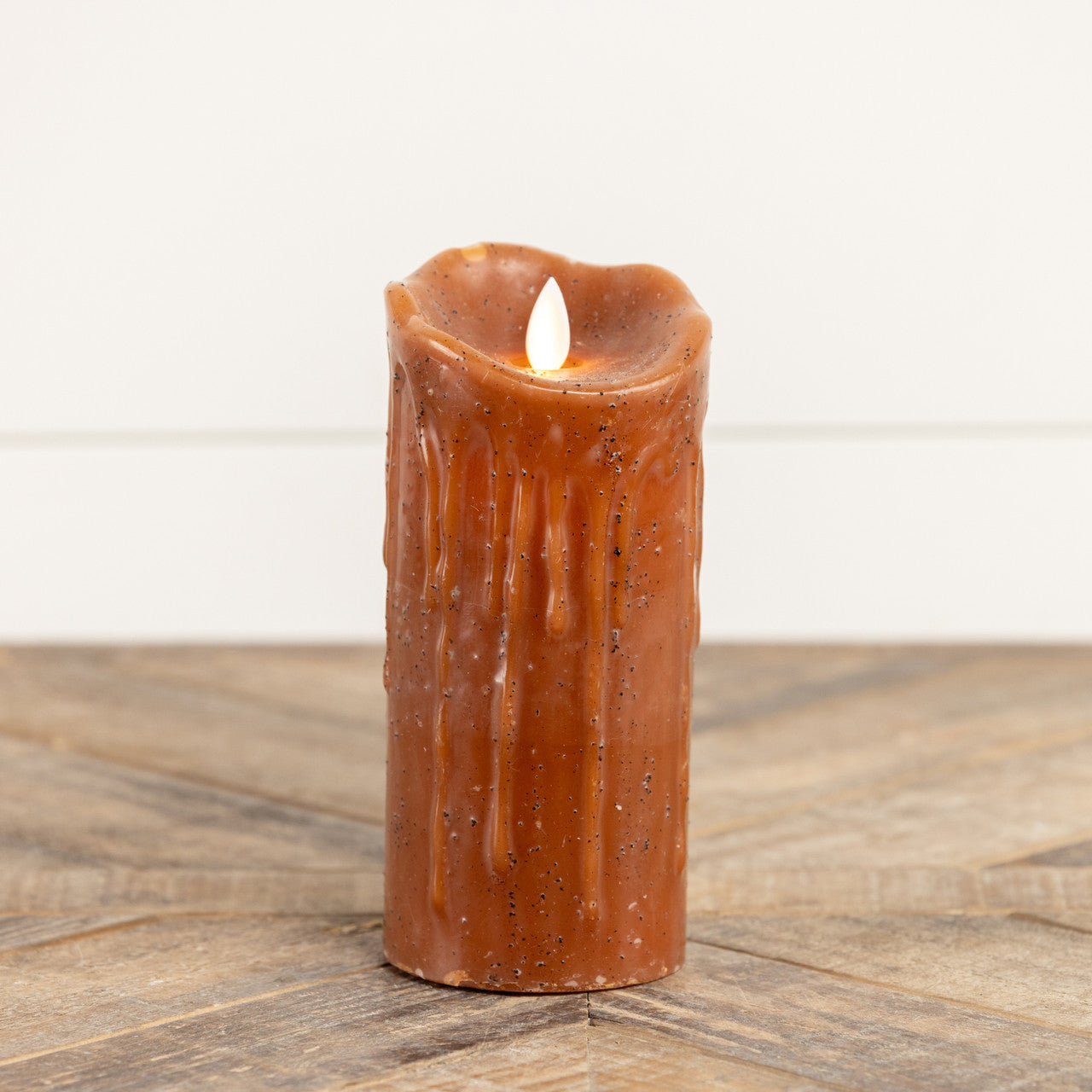 7" MOVING FLAME BRONZE PILLAR CANDLE