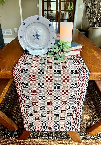 PARLOR WEAVE RED/NAVY/LINEN PLACE MAT