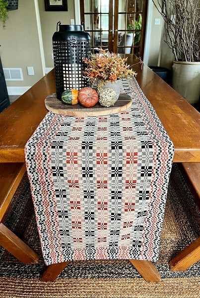 PARLOR WEAVE RUST/BLACK/LINEN PLACE MAT