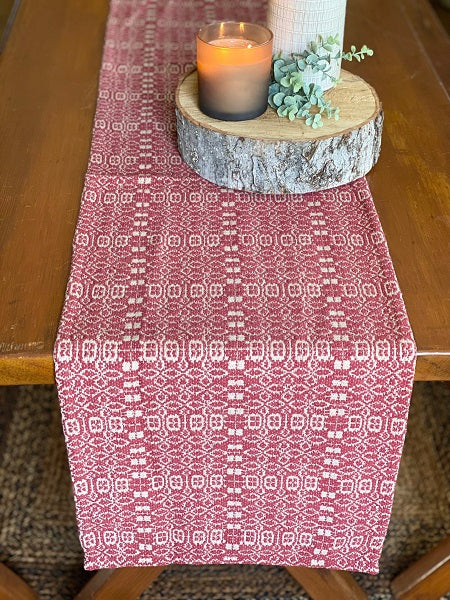 WENTWORTH RED/LINEN 34" TABLE SQUARE