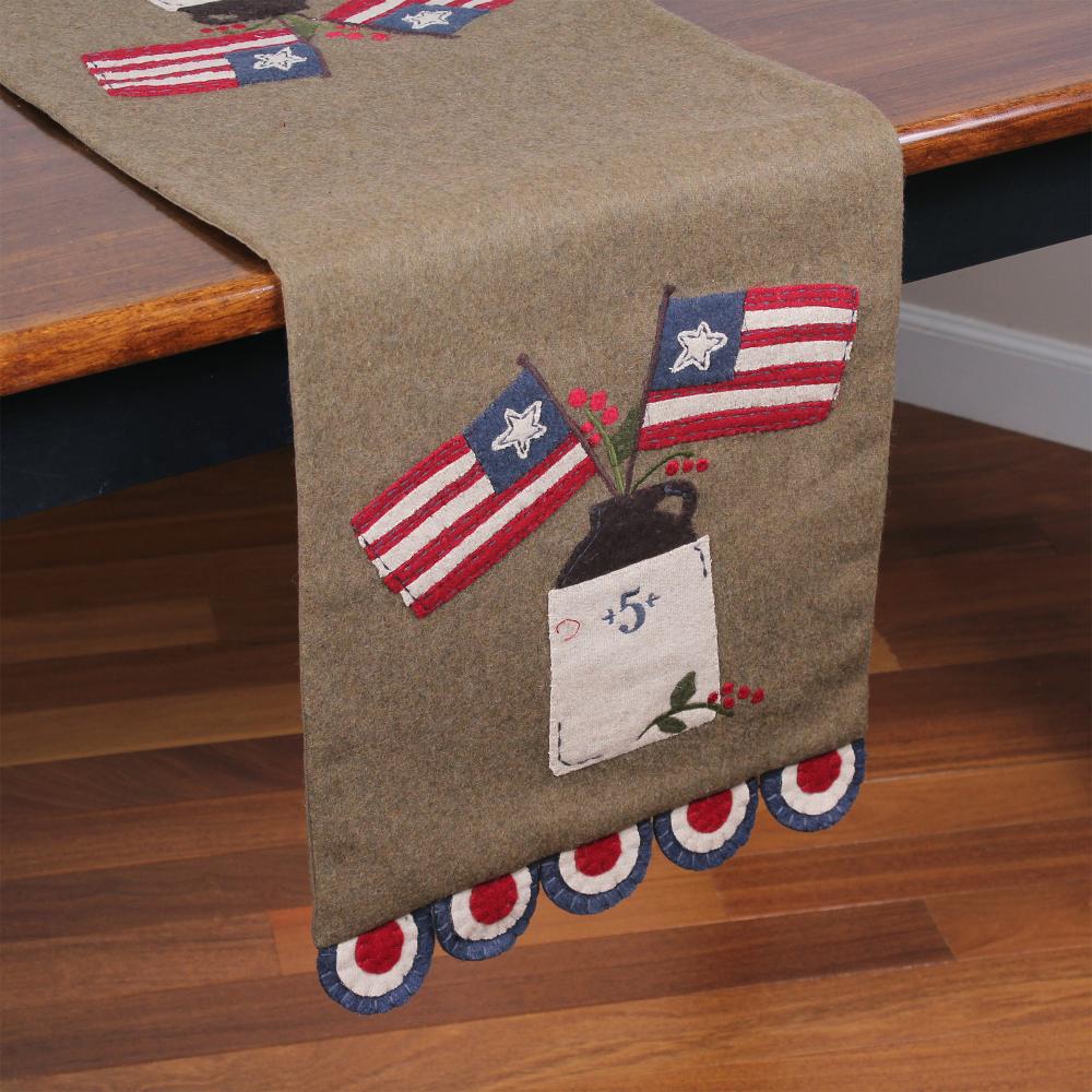 Flag Day Wool Felt Table Runner