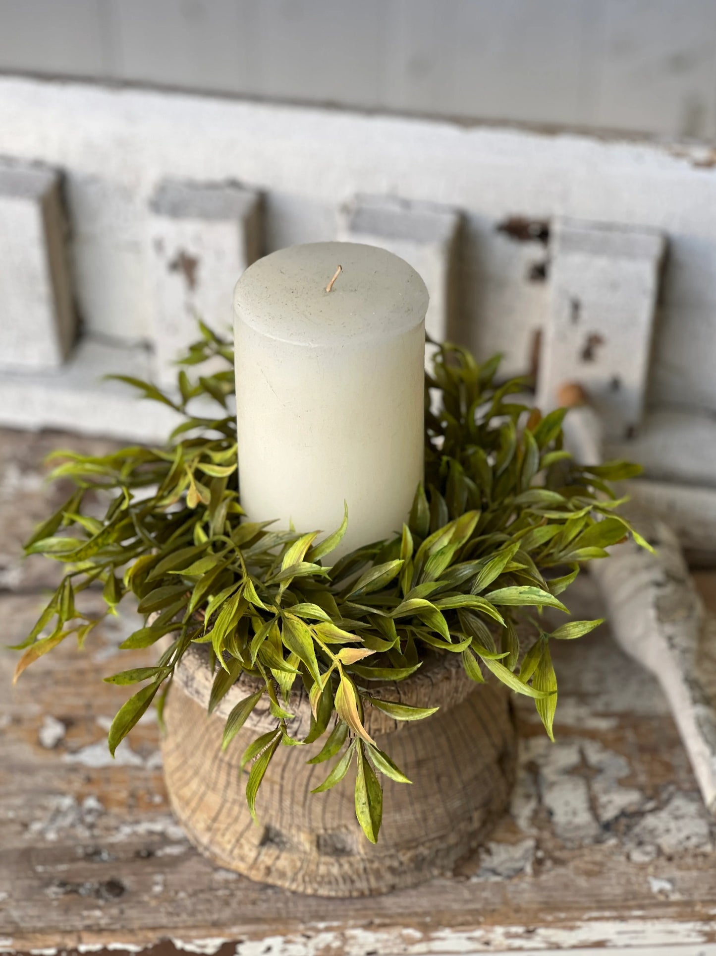 Smilax Candle Ring | Green | 10"