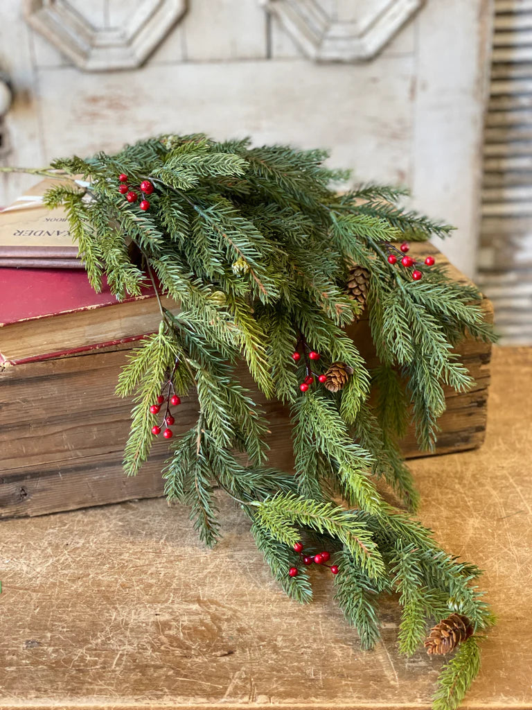 White Spruce w/ Berries Hanging | 34"