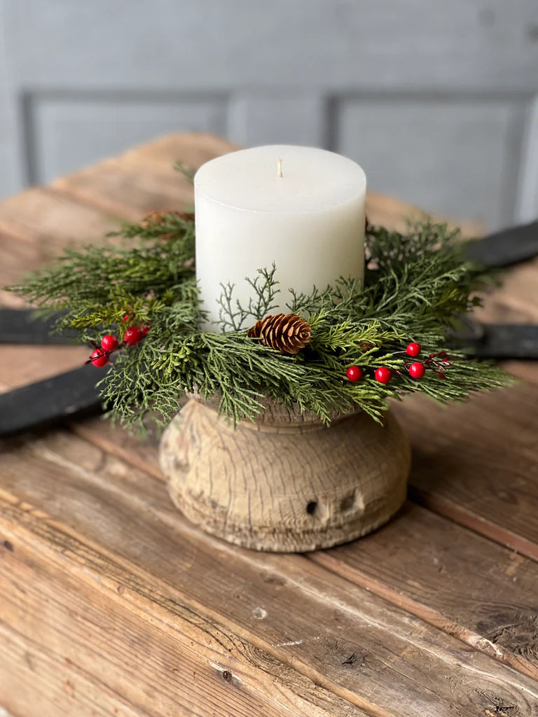 Alpine w/ Berries Candle Ring | 10"