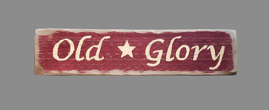 Old Glory Wood Sign