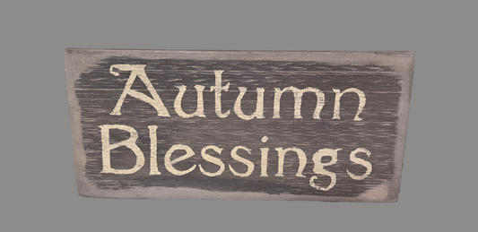 Autumn Blessings Wood Sign