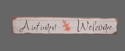 Autumn Welcome Wood Sign