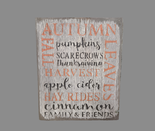 Autumn Wood Sign