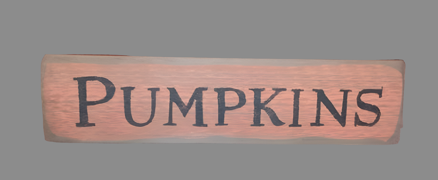 Pumpkins Wood Sign