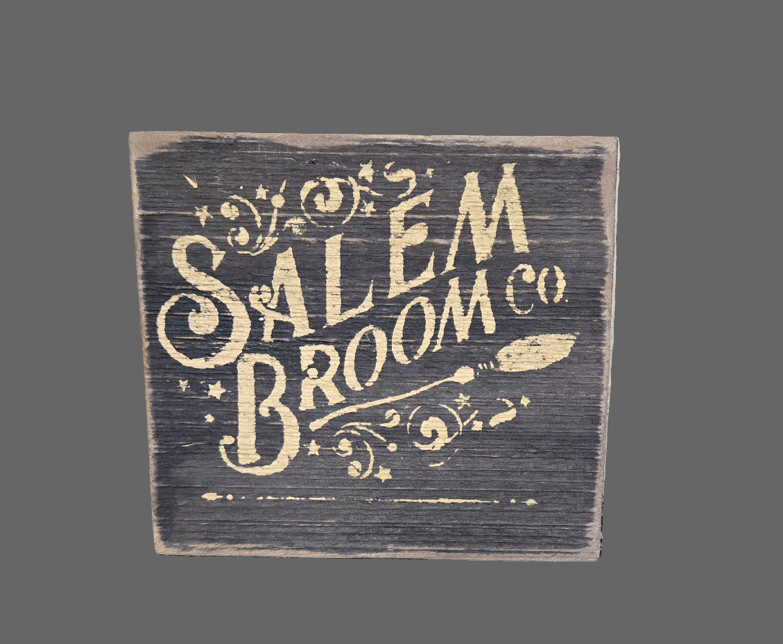 Salem Broom Co Wood Sign