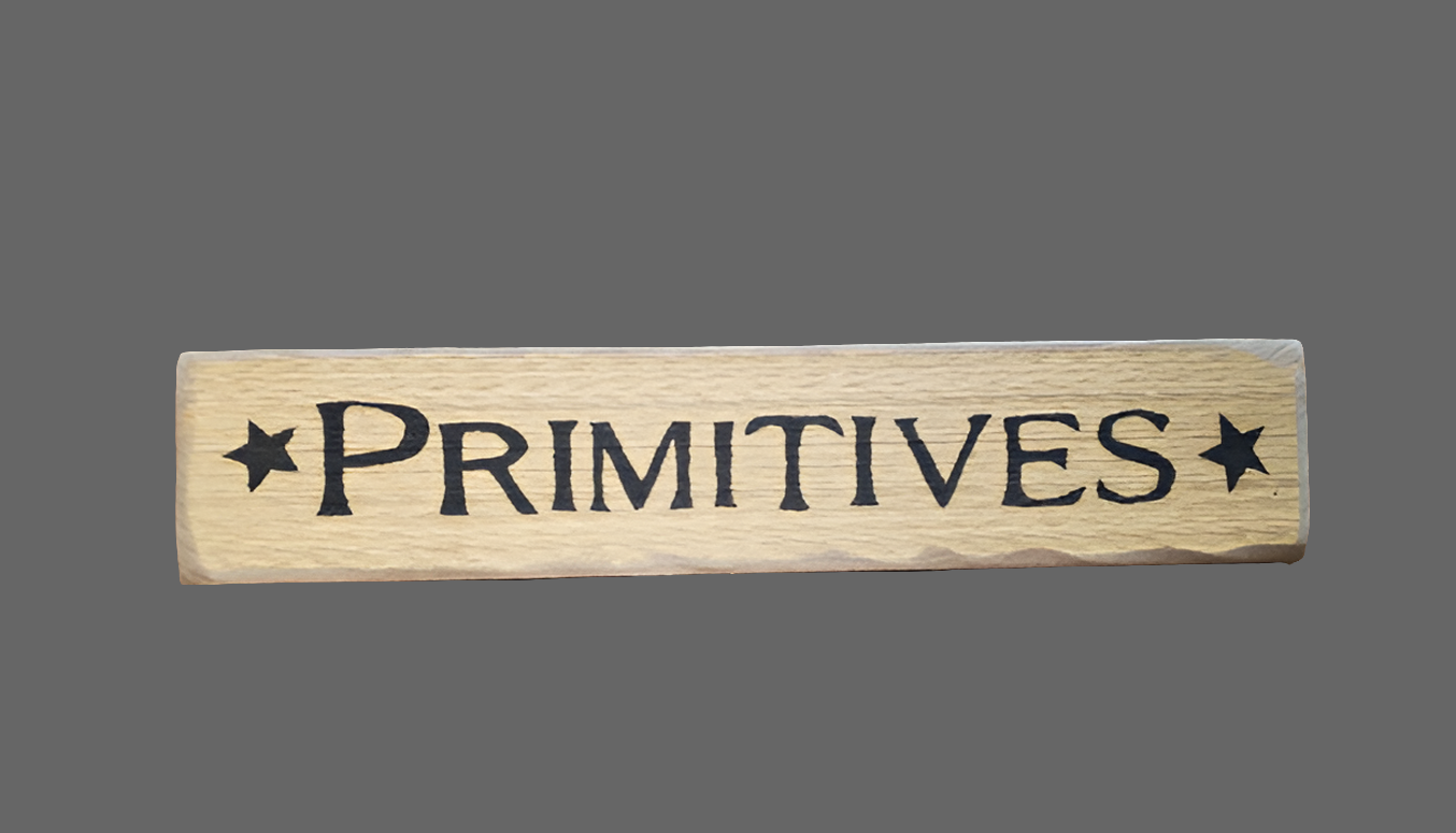 Primitives Wood Sign - Cream and Black