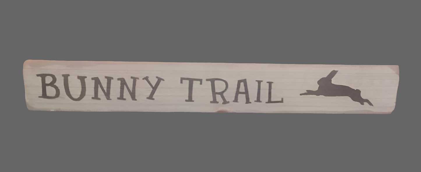 Bunny Trail Wood Sign