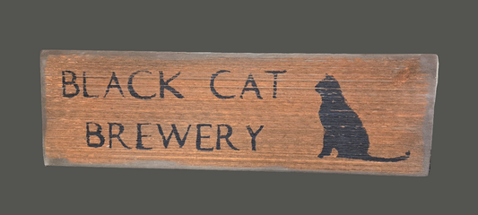 Black Cat Brewery Wood Sign