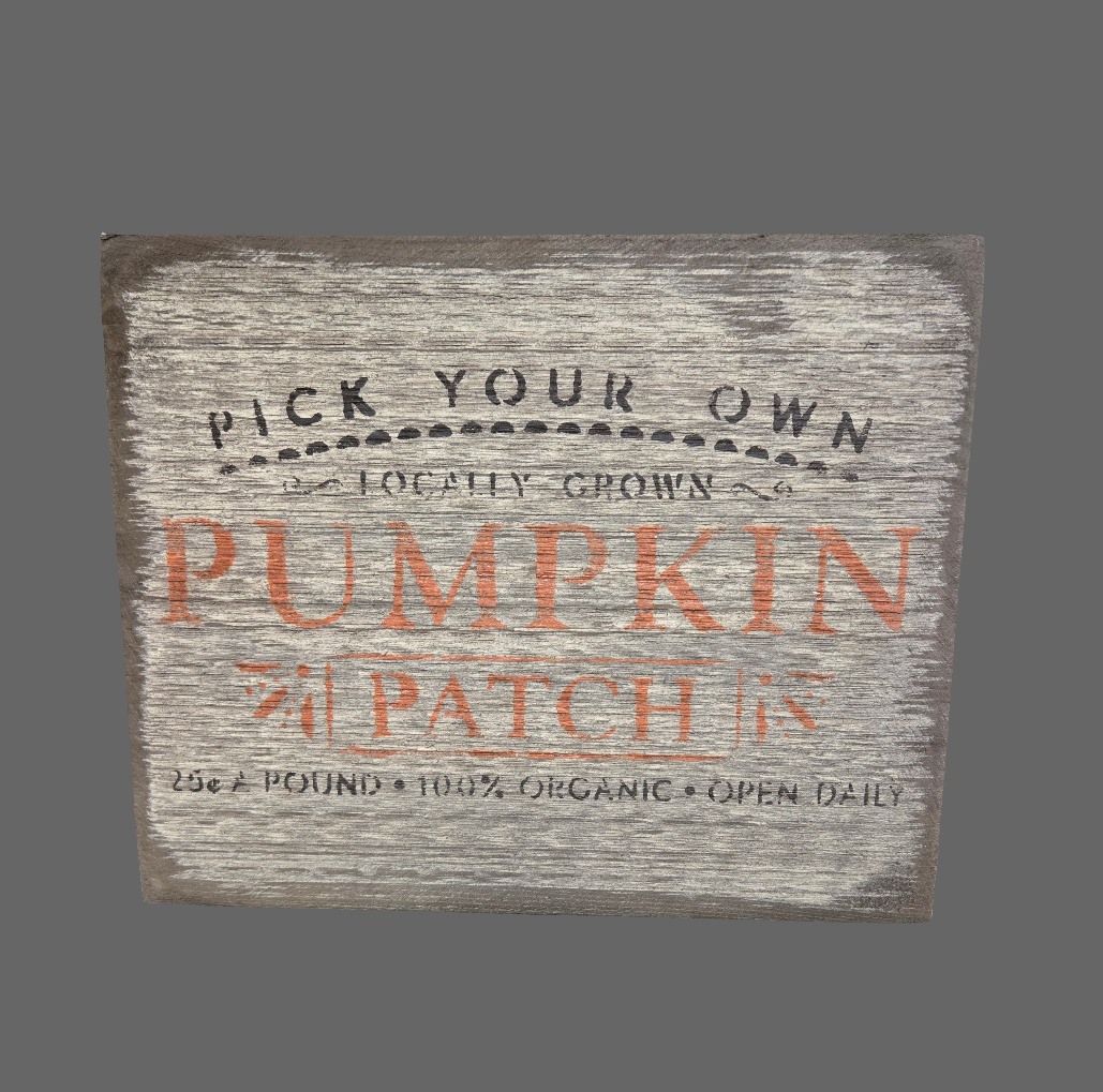 Locally Grown Pumpkin Patch Wood Sign