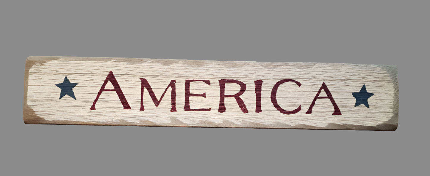 America Wood Sign