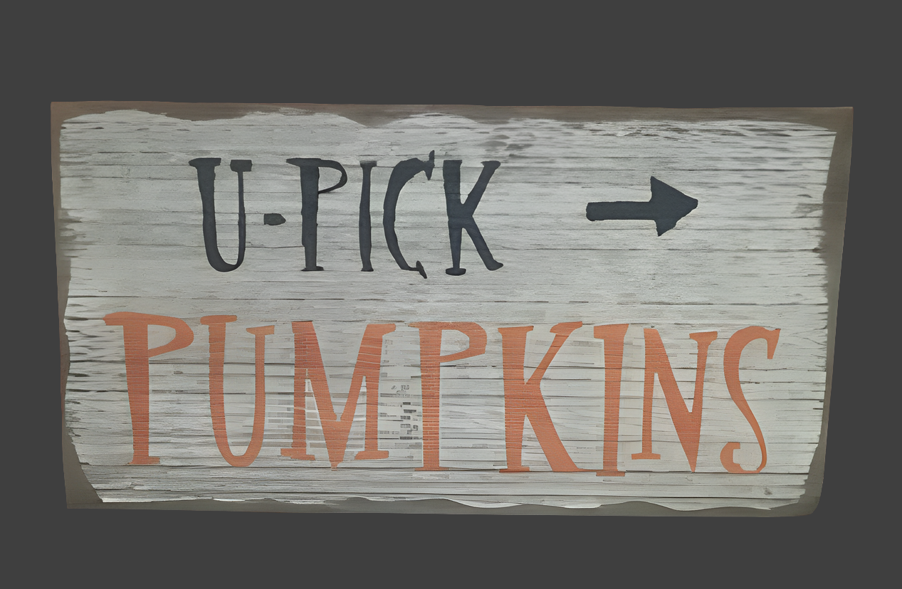 U Pick Pumpkins Wood Sign