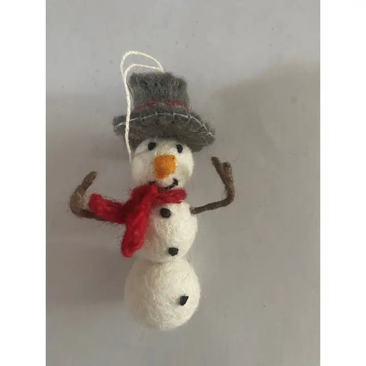 Felted Wool "Snowman Igor" Ornament