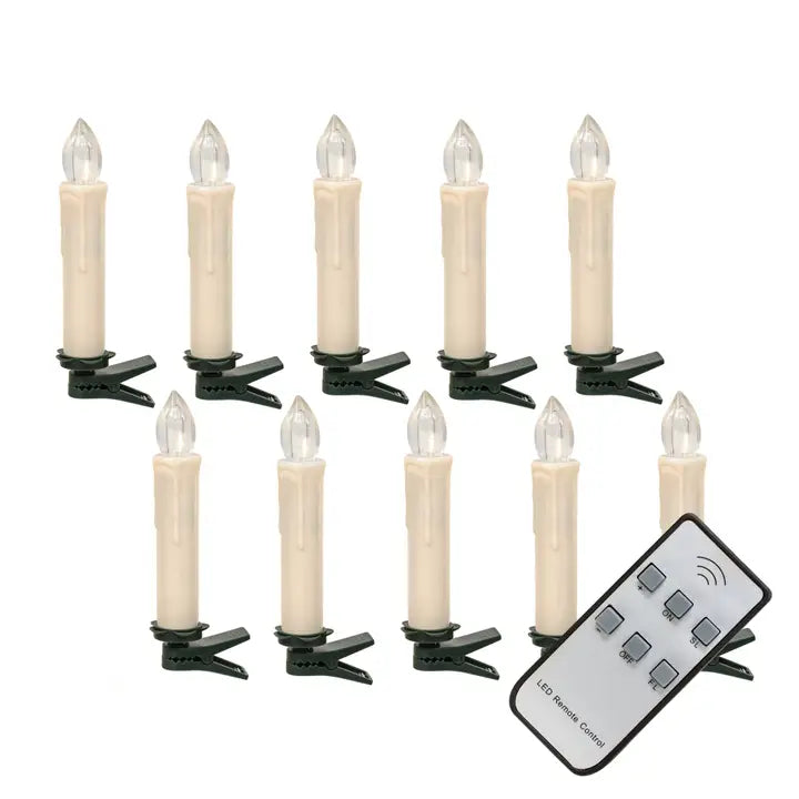 Remote Clip Tapers Ivory - 10/Set