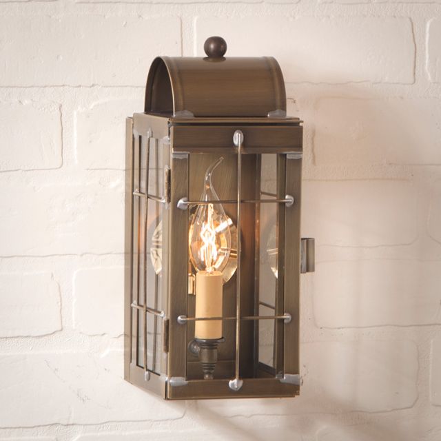 Cape Cod Wall Lantern in Weathered Brass - 1-Light