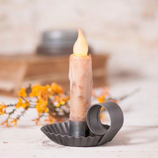 Chamberstick Candleholder in Smokey Black