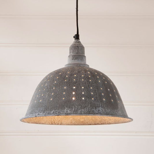 Colander Pendant Light in Weathered Zinc