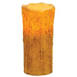 Burnt Ivory Timer Drip Pillar - 3" X 7"