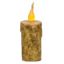 Twisted Flame Pillar - Burnt Ivory - 6"