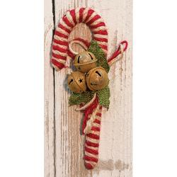 Jute Candy Cane w/Bells