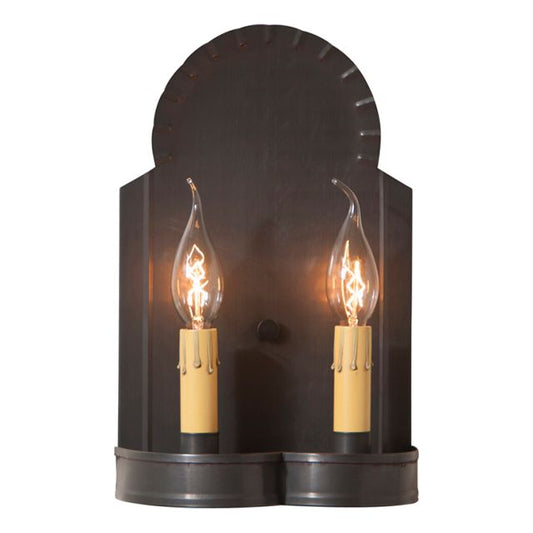 Hanover Double Wall Sconce in Kettle Black