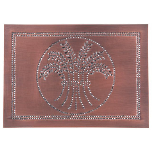 Horizontal Wheat Panel in Solid Copper