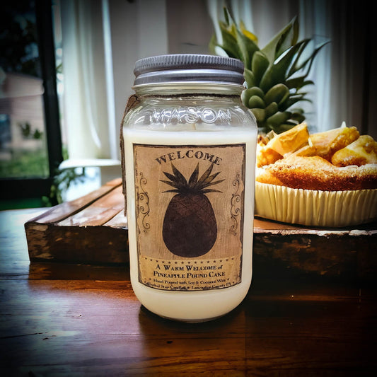 Pineapple Poundcake Mason Jar Candle – 24 oz