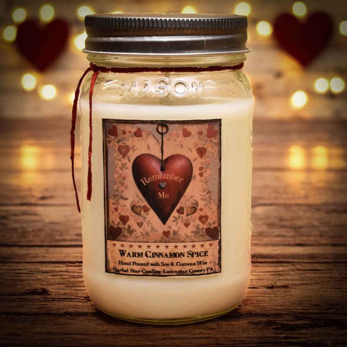 Valentine’s Day Mason Jar Candle – 16 oz