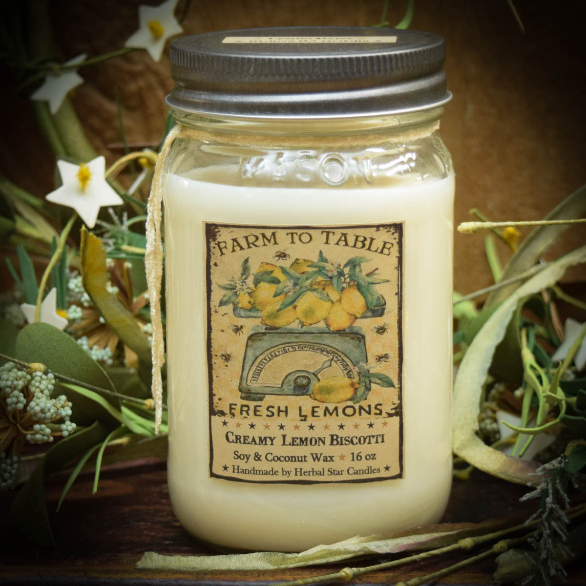 Lemon Daisy Jar Candle – 16 oz