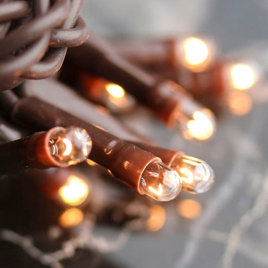 35 Count Brown Wire Teeny Rice Lights