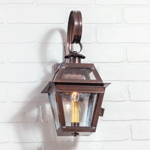 Jr. Town Crier Outdoor Wall Light in Solid Antique Copper - 1-Light