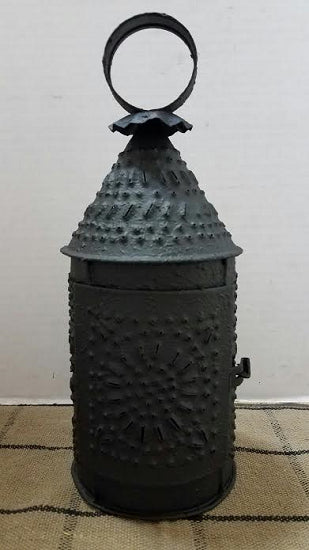 10" Revere Tin Lantern Textured Black