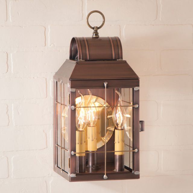 Martha's Wall Lantern in Antique Copper - 3-Light