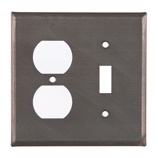 Outlet and Switch Cover Unpierced in Kettle Black