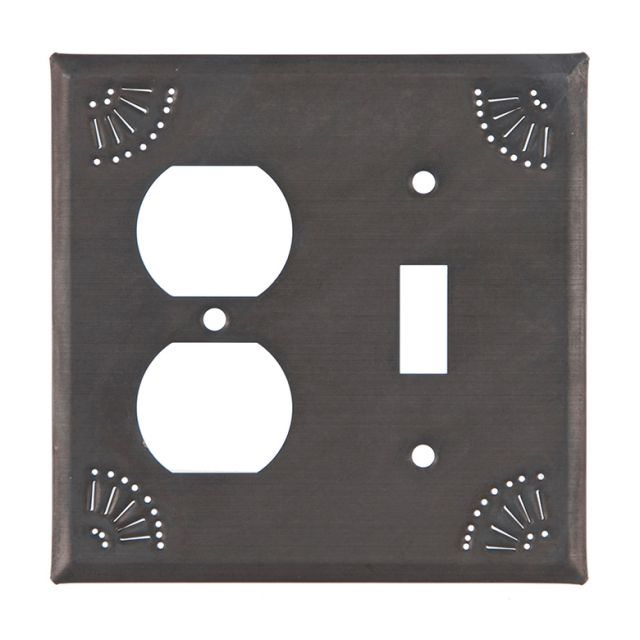 Outlet and Switch Cover with Chisel in Kettle Black