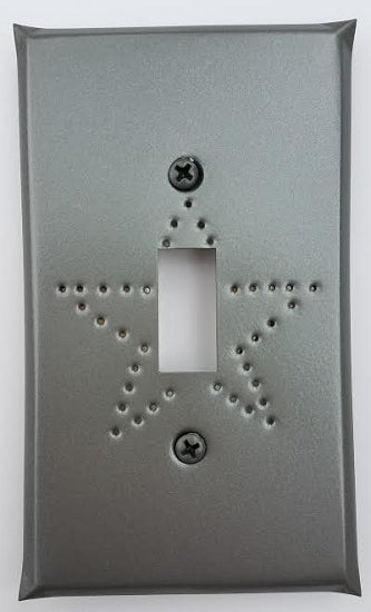 Tin Single Switch Plate Star Punch