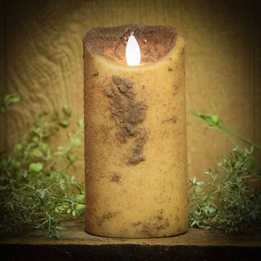 Moving Flame Pillar Candle-Cream 3×6