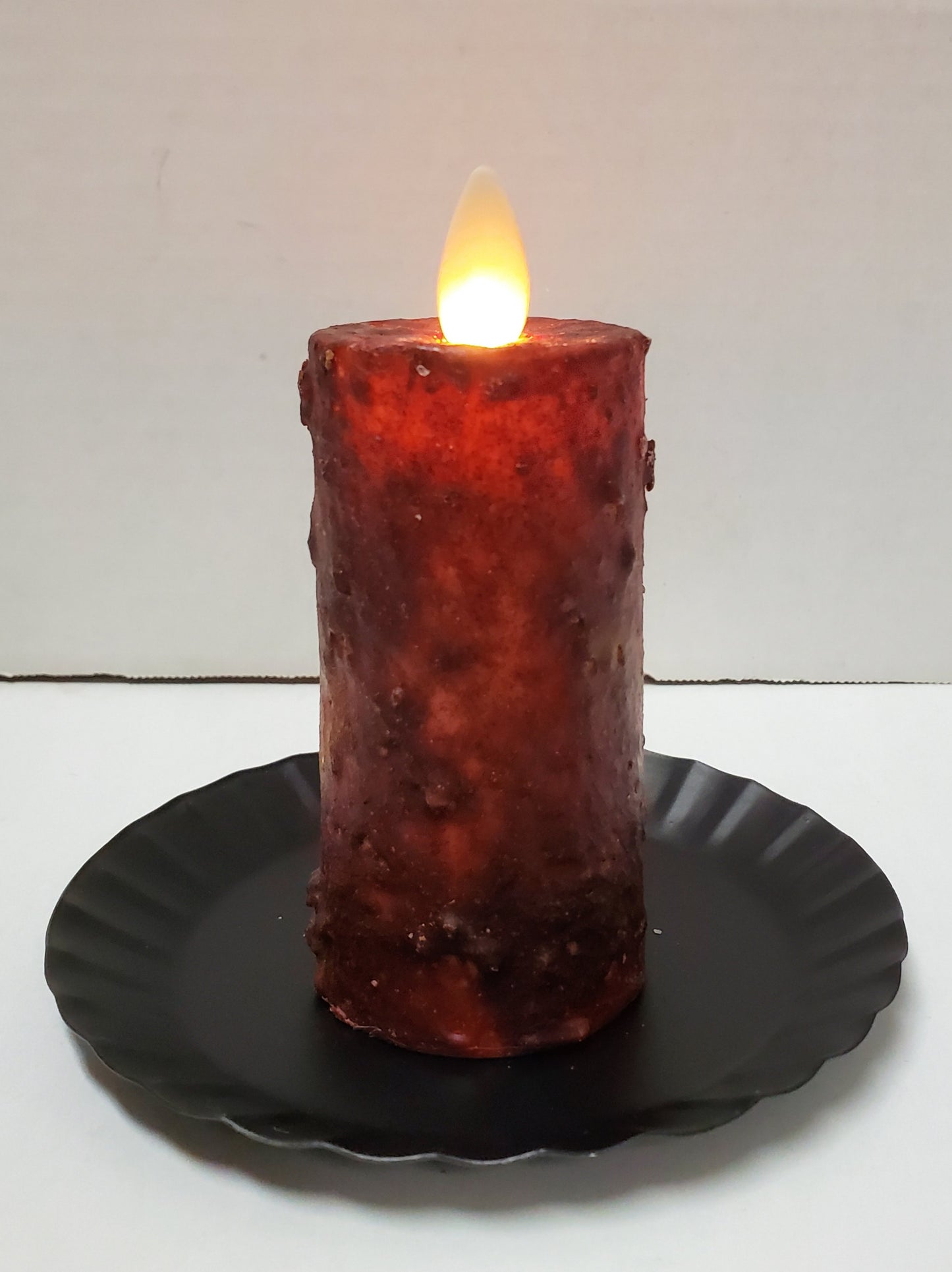 Realistic Moving Flame Votive Burgundy
