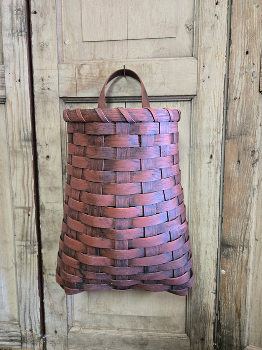 Primitive Deep Door Basket Burgundy