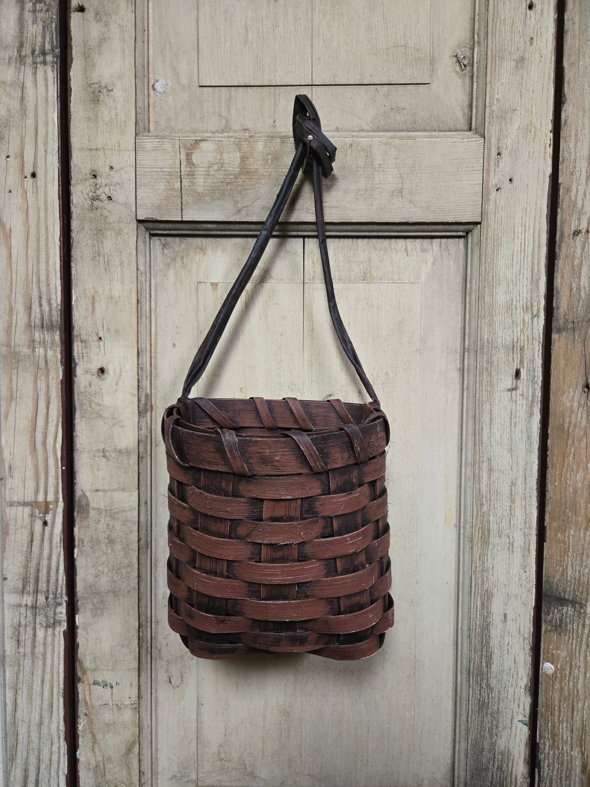 Primitive Rag Basket Burgundy