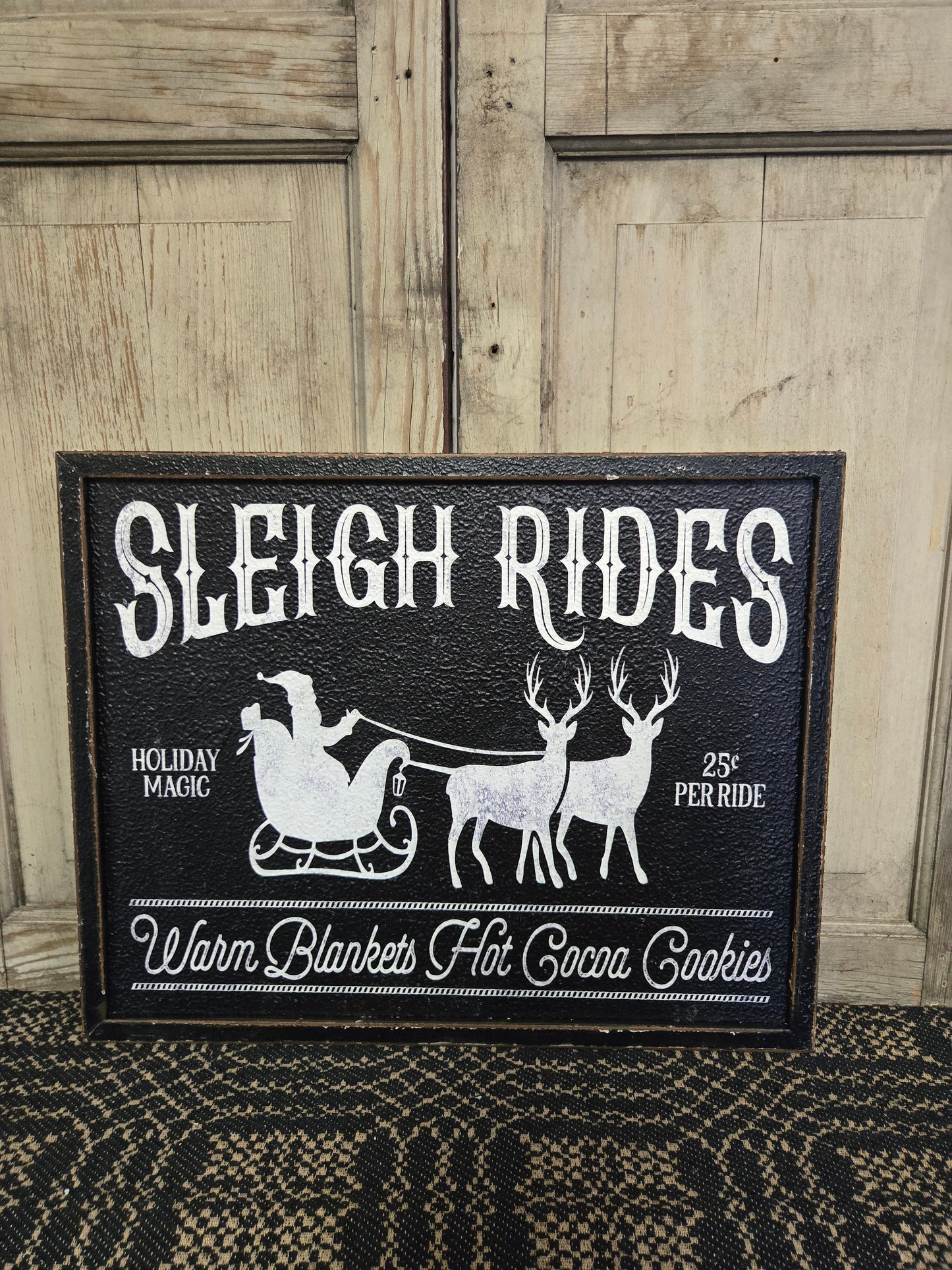 Sleigh Rides Metal Sign