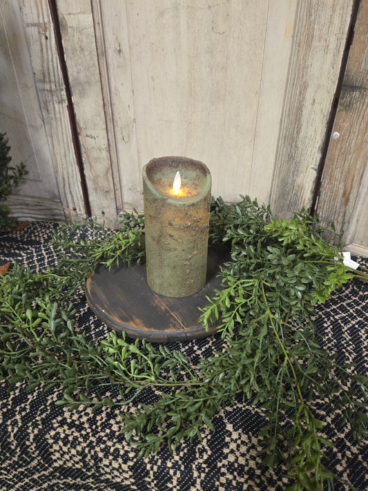 Moving Flame Pillar Candle-Herb 3×6