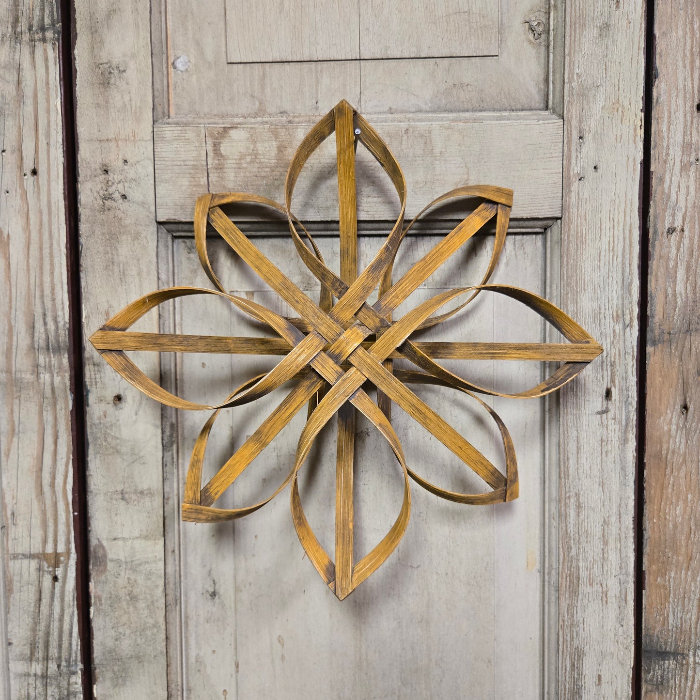 Snowflake Tree Topper/Hanging Mustard