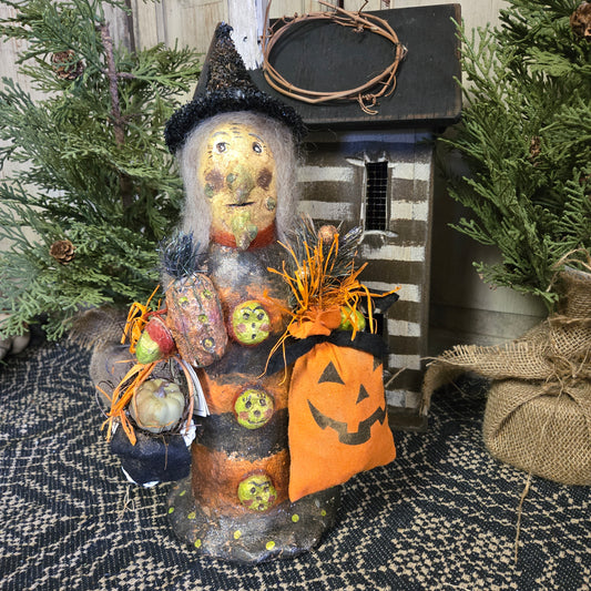 Krisnick Witch holding Pumpkin Sack