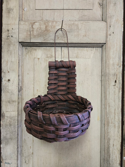 Primitive Cupboard Basket Burgundy