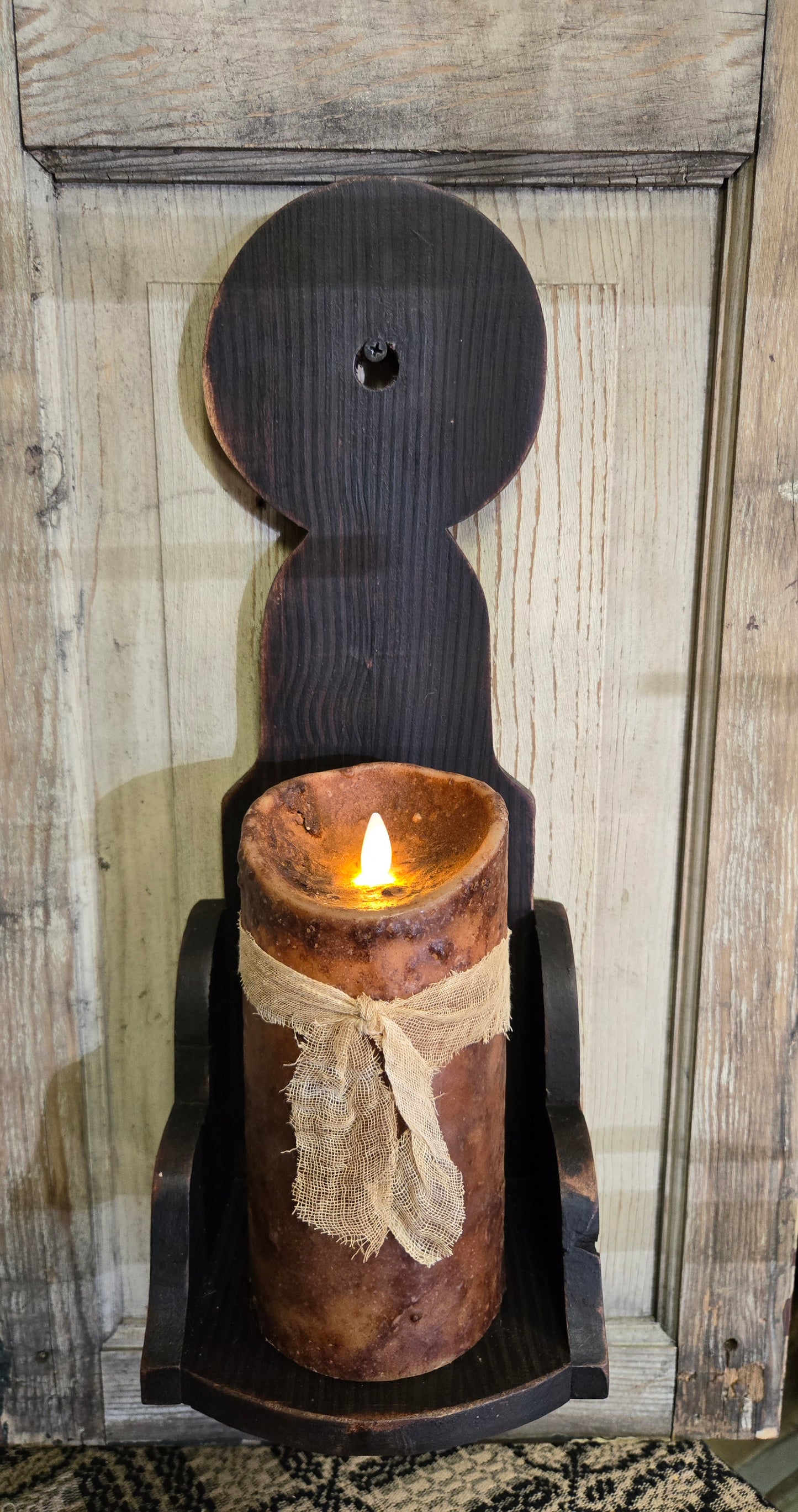 Wooden Combed Sconce